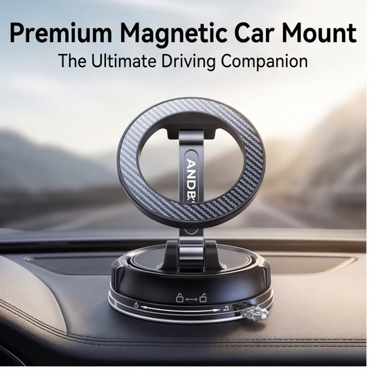 ANDERY MagSafe-Dedicated Car Phone Mount [Ultra-Strong Suction]