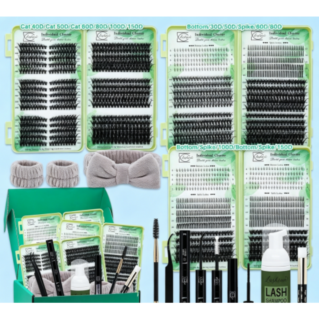 Cluster False Eyelashes Set (1,915 Pieces)