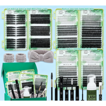Cluster False Eyelashes Set (1,915 Pieces)