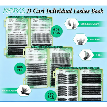 Cluster False Eyelashes Set (1,915 Pieces)