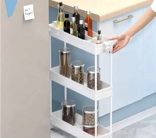 SPACELEAD Ultra-thin Three-Layer Storage Trolley