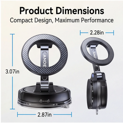 ANDERY MagSafe-Dedicated Car Phone Mount [Ultra-Strong Suction]