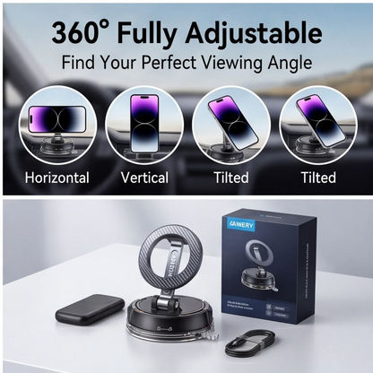 ANDERY MagSafe-Dedicated Car Phone Mount [Ultra-Strong Suction]