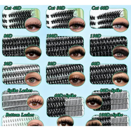 Cluster False Eyelashes Set (1,915 Pieces)