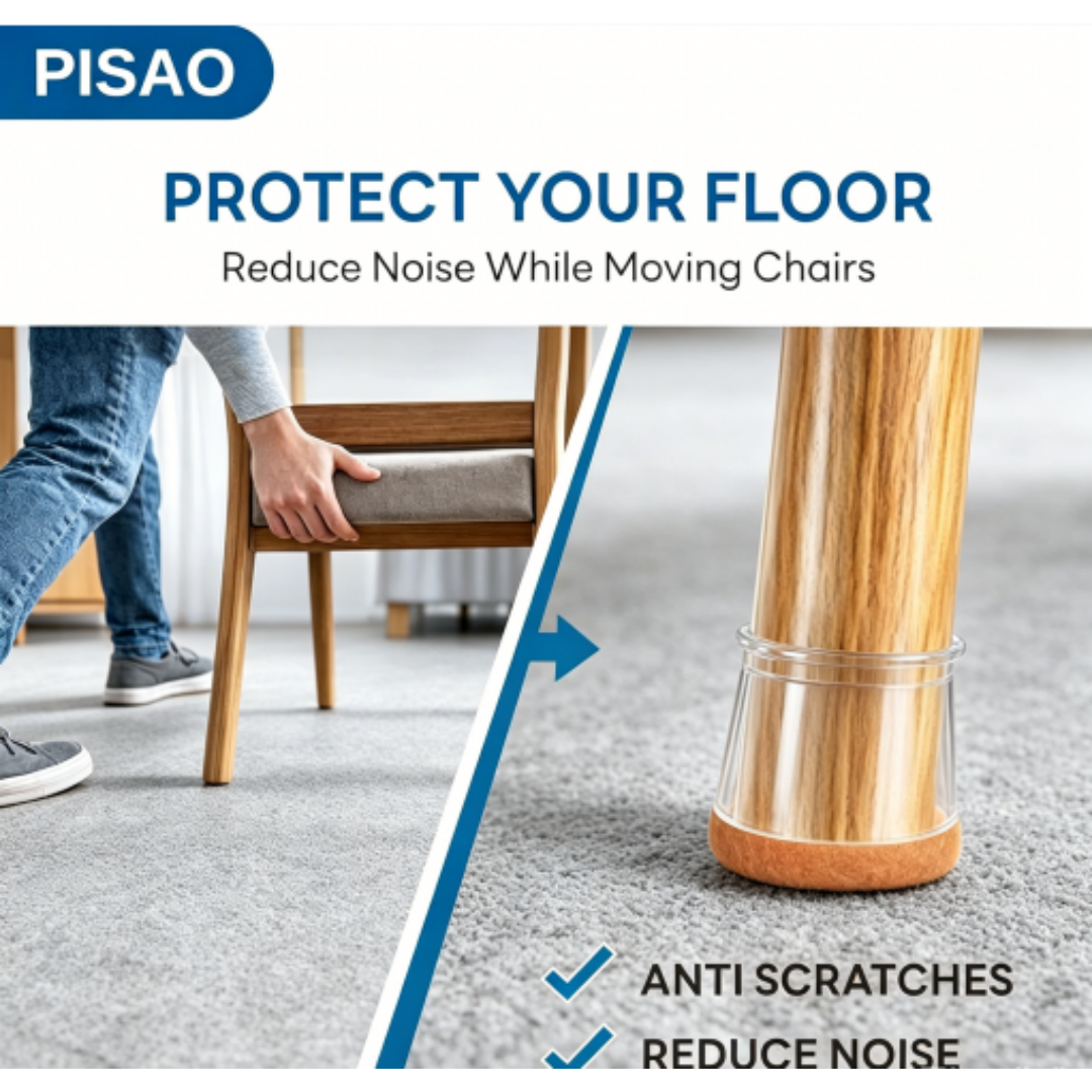 PISAO 24-piece chair leg floor protector