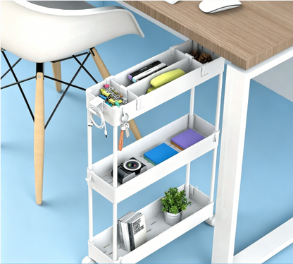 SPACELEAD Ultra-thin Three-Layer Storage Trolley