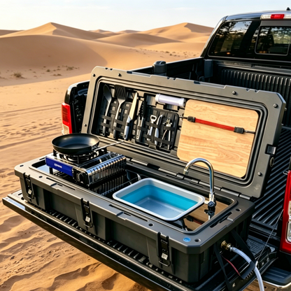 All-in-One Portable Camping Kitchen – Outdoor Cooking Station Ideal for Hiking, Tent Camping and 4WD Off-Road Adventures