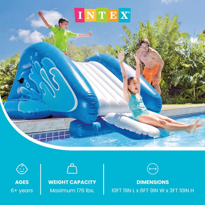 Inflatable Water Slide Pool with Built-In Sprinklers | Kids & Adult Splash Play Center